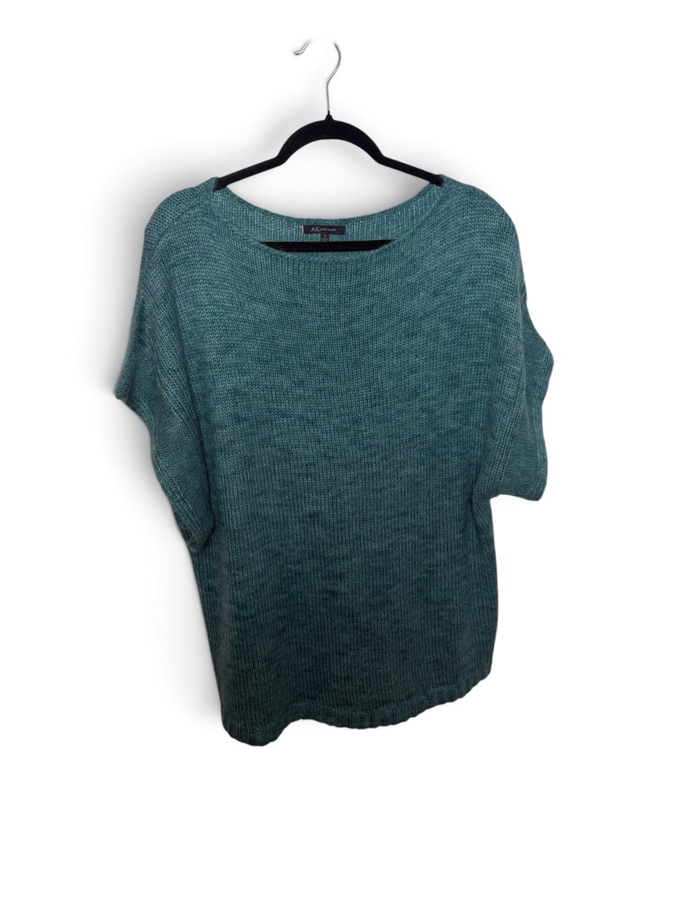 Anne Klein Teal Mohair Blend Short Sleeve Sweater - Size 1X - EUC